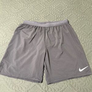 Nike Gray Athletic Shorts with Elastic Waistband